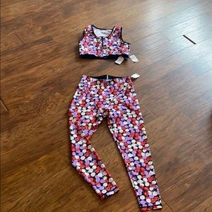 ADAM SELMAN  CHERRY TRI COLOR TOP